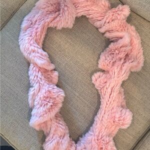 Pink Fur Scarf